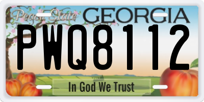 GA license plate PWQ8112