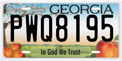 GA license plate PWQ8195