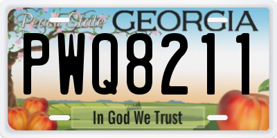 GA license plate PWQ8211