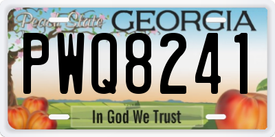 GA license plate PWQ8241