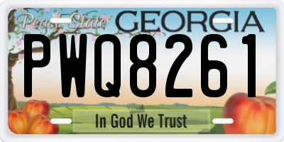GA license plate PWQ8261