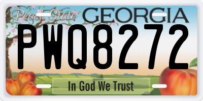 GA license plate PWQ8272