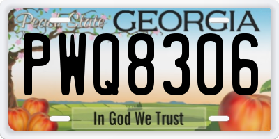 GA license plate PWQ8306