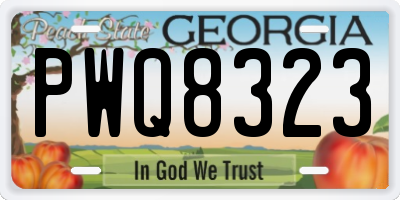 GA license plate PWQ8323