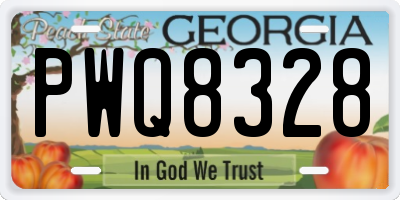 GA license plate PWQ8328