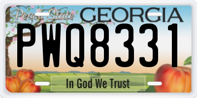 GA license plate PWQ8331