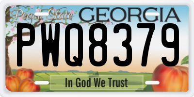 GA license plate PWQ8379