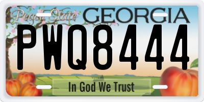GA license plate PWQ8444