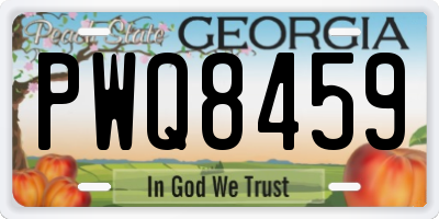 GA license plate PWQ8459