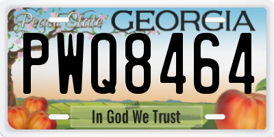 GA license plate PWQ8464