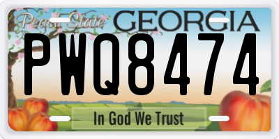 GA license plate PWQ8474