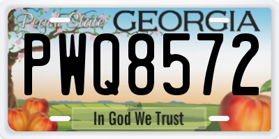 GA license plate PWQ8572