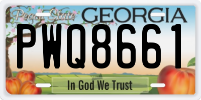 GA license plate PWQ8661