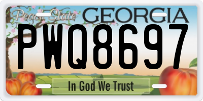 GA license plate PWQ8697