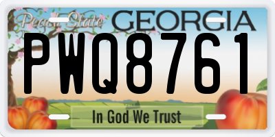 GA license plate PWQ8761