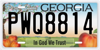 GA license plate PWQ8814