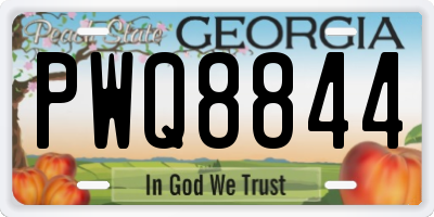 GA license plate PWQ8844