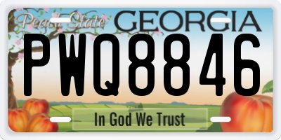 GA license plate PWQ8846