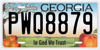 GA license plate PWQ8879