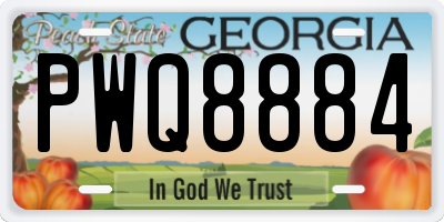 GA license plate PWQ8884