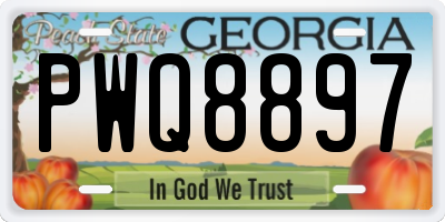 GA license plate PWQ8897