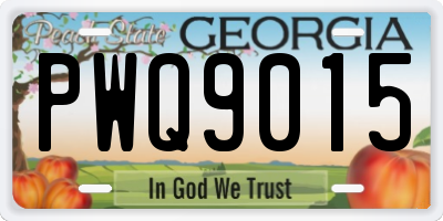 GA license plate PWQ9015