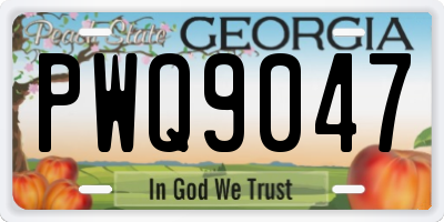 GA license plate PWQ9047