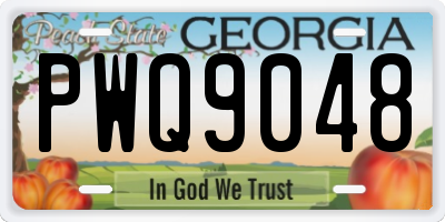 GA license plate PWQ9048