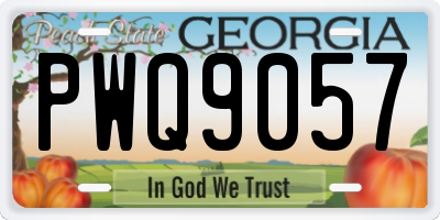 GA license plate PWQ9057