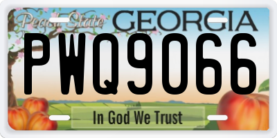 GA license plate PWQ9066