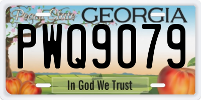 GA license plate PWQ9079