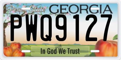 GA license plate PWQ9127