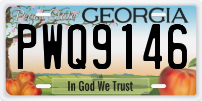 GA license plate PWQ9146