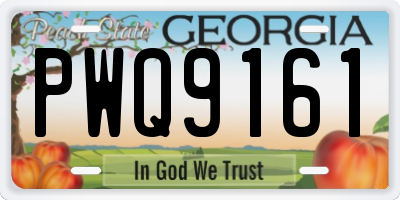 GA license plate PWQ9161