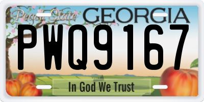 GA license plate PWQ9167