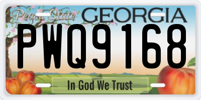 GA license plate PWQ9168
