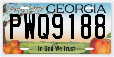 GA license plate PWQ9188