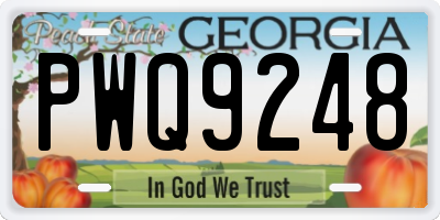 GA license plate PWQ9248