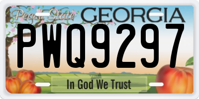 GA license plate PWQ9297