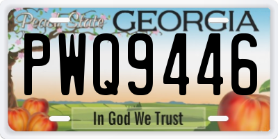 GA license plate PWQ9446