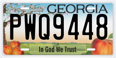 GA license plate PWQ9448