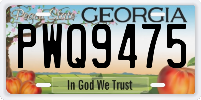 GA license plate PWQ9475