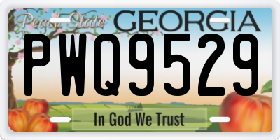 GA license plate PWQ9529