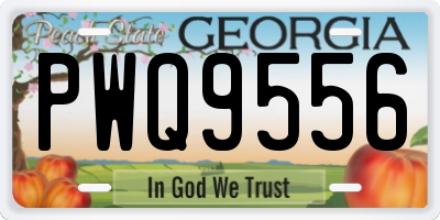 GA license plate PWQ9556