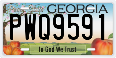 GA license plate PWQ9591