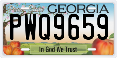GA license plate PWQ9659