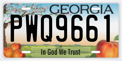 GA license plate PWQ9661