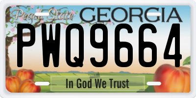 GA license plate PWQ9664