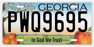GA license plate PWQ9695