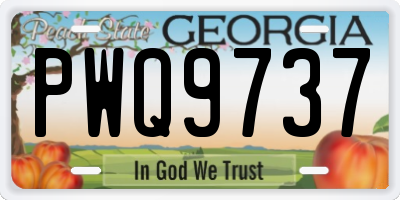 GA license plate PWQ9737